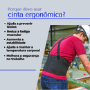Cinta Colete Lombar Reforçada Elástica Ajustável EPI Corretor Postural Carregar Peso