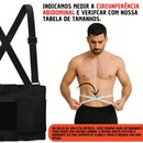 Cinta Colete Lombar Reforçada Elástica Ajustável EPI Corretor Postural Carregar Peso