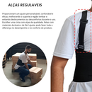 Cinta Colete Lombar Reforçada Elástica Ajustável EPI Corretor Postural Carregar Peso